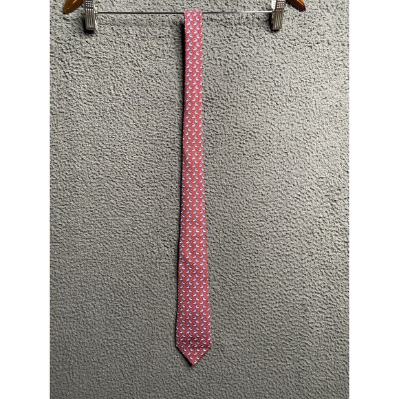 VINEYARD VINES Silk Men's Tie Martha's Vineyard Red Fish Necktie 62" - Picture 5 of 10